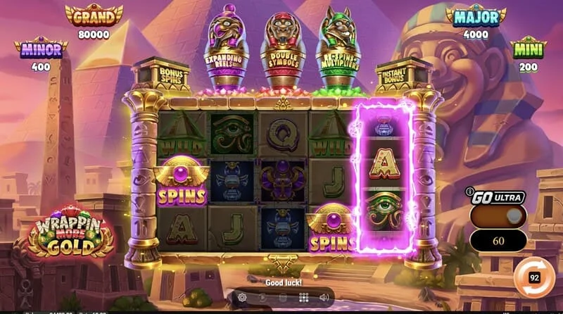 Wrappin' More Gold - วงล้อเกมพื้นฐานพร้อมไอคอน