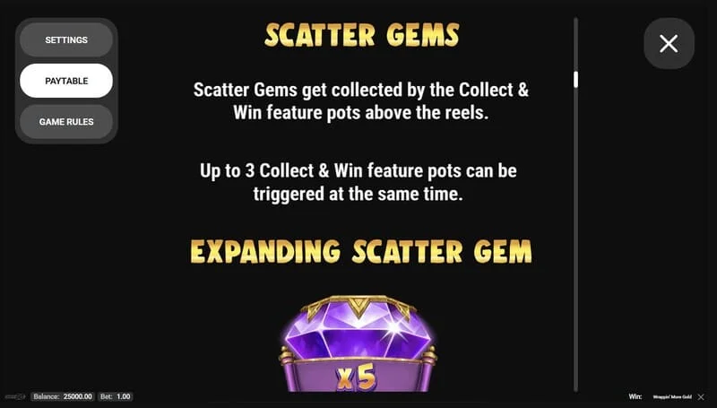 Wrappin' More Gold - Scatter อัญมณีบนวงล้อ
